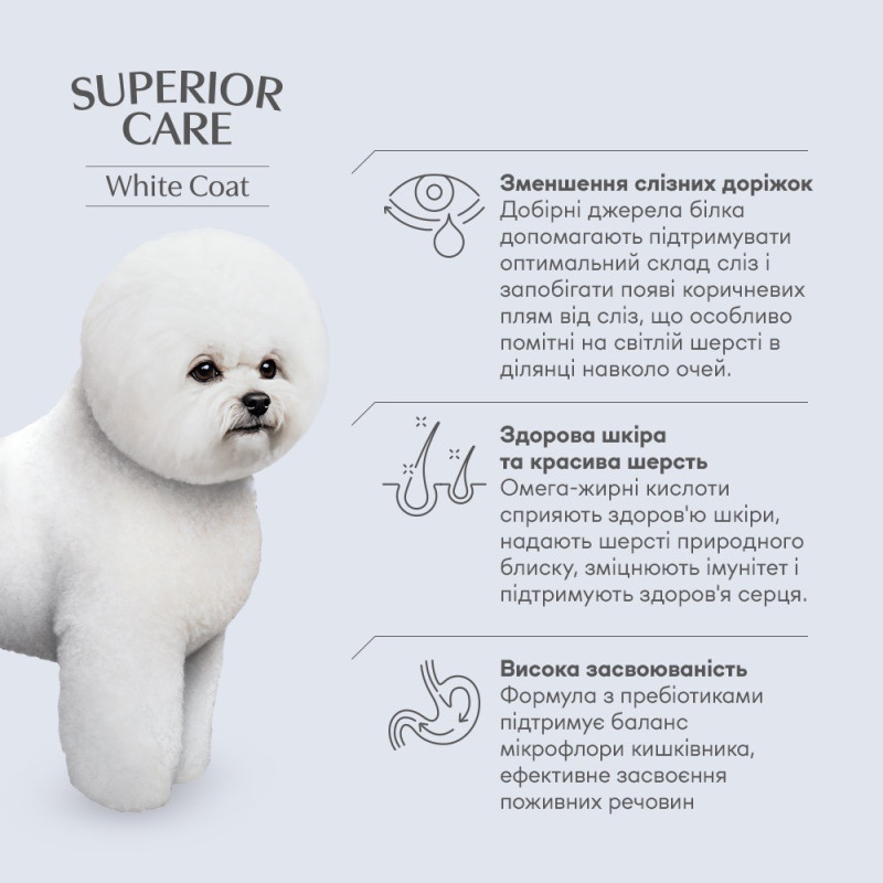 Nature's Protection Superior Care White Dogs Adult Small and Mini Breeds сухой корм для собак малых пород с белой шерстью 1.5 кг - фото 4