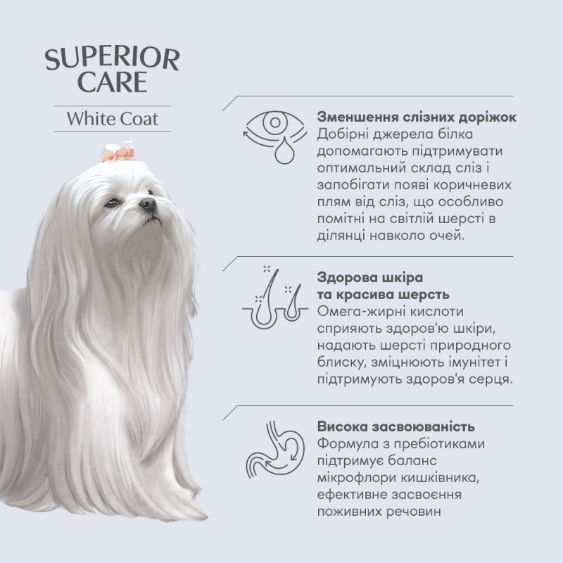 Nature's Protection Superior Care White Dogs GF Adult Small and Mini Breeds сухой корм для собак малых пород с белым окрасом шерсти 1.5 кг - фото 4