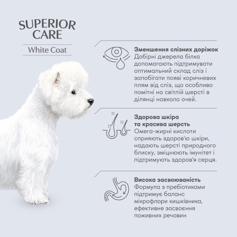 Nature's Protection Superior Care White dogs GF Salmon Adult Small and Mini Breeds сухий корм з лососем для собак малих порід з білим забарвленням шерсті 1.5 кг - фото 4