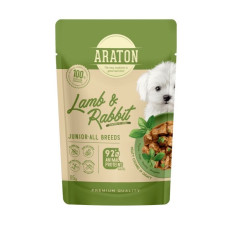 Araton Junior With Lamb And Rabbit вологий корм для цуценят з ягнятком та кроликом, 85 гр
