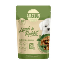 Araton Junior With Lamb And Rabbit вологий корм для цуценят з ягнятком та кроликом, 500 гр