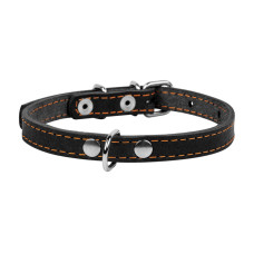 Collar шкіряний нашийник для собак, 27-35 см, чорний