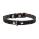 Collar шкіряний нашийник для собак, 32-40 см, чорний