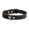 Collar шкіряний нашийник для собак, 38-50 см, чорний