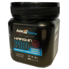 AnimAll VetLine Hair Skin Pro вітаміни для шкіри та шерсті середніх порід собак, 200 табл