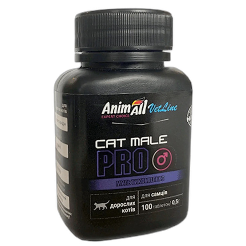 AnimAll VetLine Cat Male Pro витаминный комплекс для котов, 100 табл