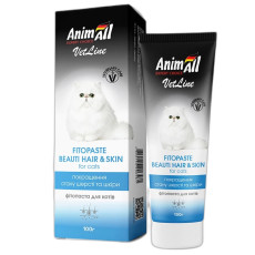 AnimAll VetLine Beauty Hair & Skin фітопаста для здоров'я шерсті і шкіри у котів, 100 мл