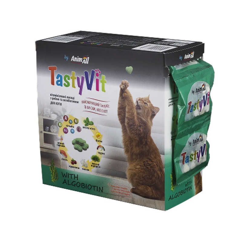 AnimAll TastyVit Fish вітамінізовані ласощі для котів з рибою, 600 шт