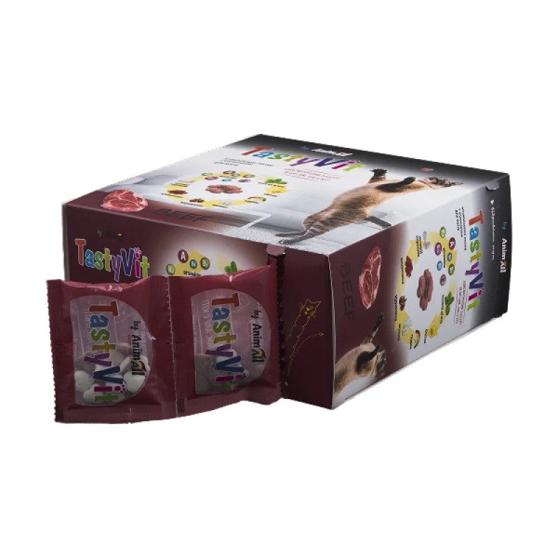 AnimAll TastyVit Beef вітамінізовані ласощі для котів з яловичиною, 600 шт - фото 6