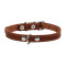 Collar шкіряний нашийник для собак, 22-30 см, коричневий