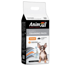 AnimAll Puppy Training Pads одноразові пелюшки для собак з активованим вугіллям, 60×60 см, 50 шт