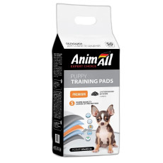 AnimAll Puppy Training Pads одноразові пелюшки для собак з активованим вугіллям, 60×60 см, 50 шт