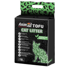 AnimAll Tofu Green Tea соевый наполнитель для кошачьего туалета с ароматом зеленого чая, 10 л