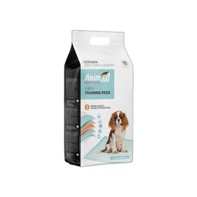 AnimAll Puppy Training Pads одноразові пелюшки для собак, 60 х 90 см, 10 шт