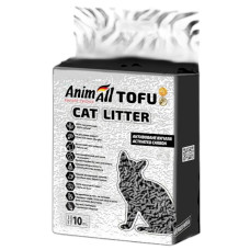 AnimAll Tofu Carbon соєвий наповнювач з активованим вугіллям для котячого туалету, 10 л