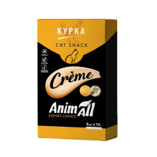 AnimAll Сreme Chicken рідкі ласощі для котів з куркою, 6 шт х 15 гр