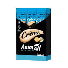 AnimAll Creme Tuna Shrimp рідкі ласощі для котів з тунцем та креветками, 6 шт х 15 гр