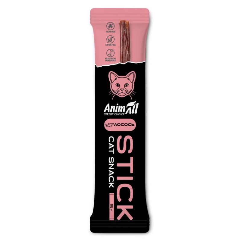 AnimAll Cat Snack Stick лакомство для котов с лососем, 5 гр