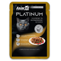 AnimAll Platinum Cat Chicken влажный корм для котов с курицей, 85 гр