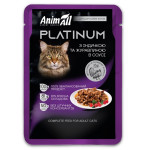 AnimAll Platinum Cat Turkey вологий корм для котів з індичкою, 85 гр