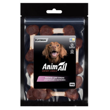 AnimAll Platinum лакомство для собак гантель с уткой, 100 гр