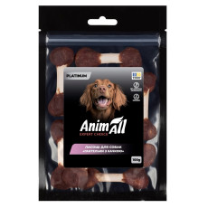 AnimAll Platinum ласощі для собак гантель з качкою, 100 гр