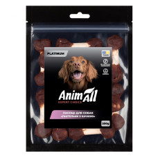 AnimAll Platinum лакомство для собак гантель с уткой, 200 гр