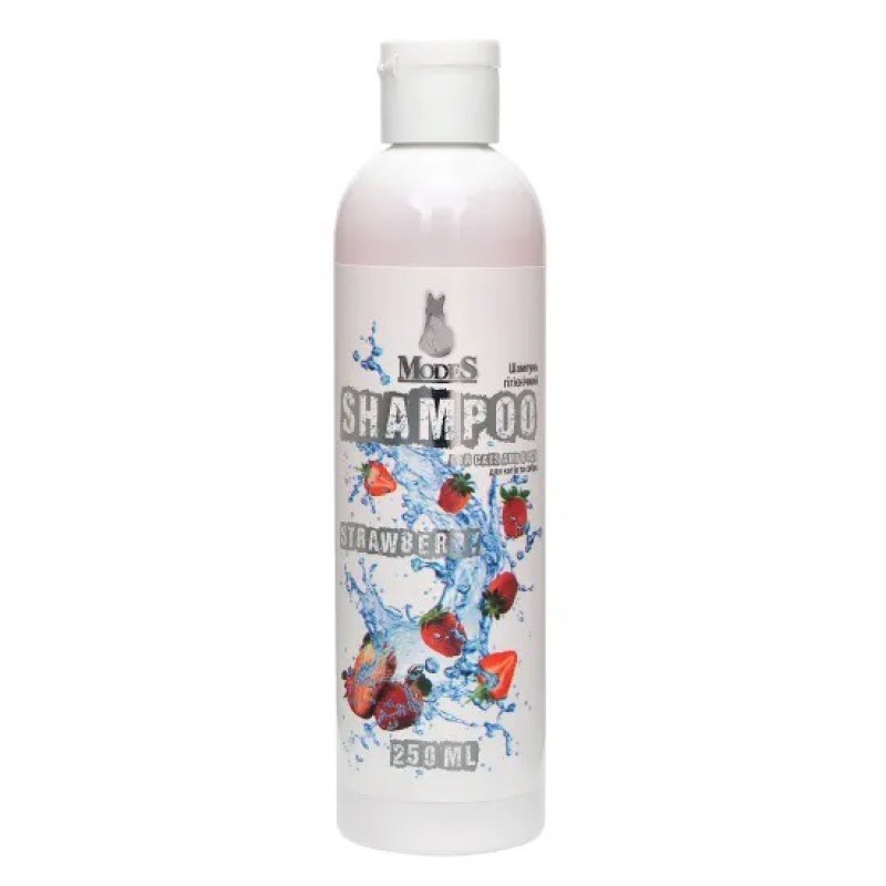 Modes Shampoo Strawberry шампунь для собак и котов с ароматом клубники, 250 мл