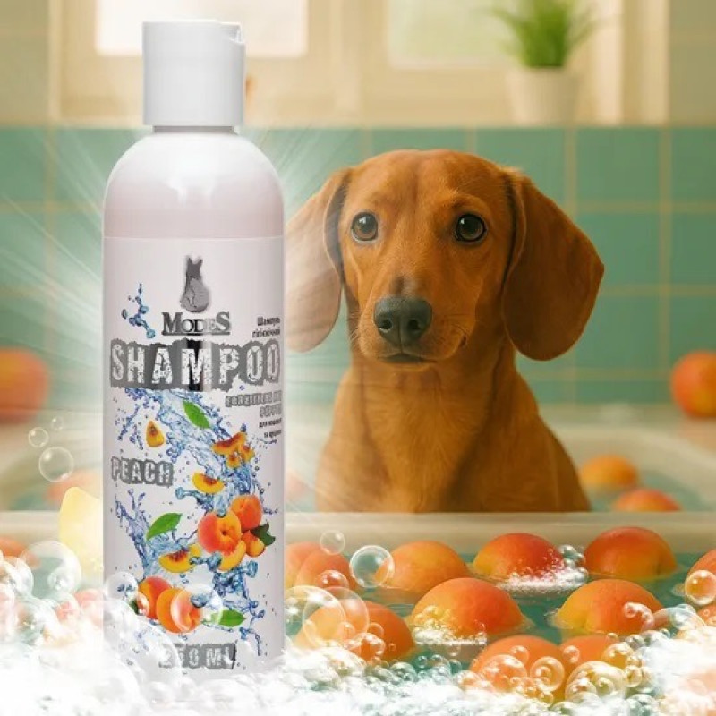 Modes Shampoo Peach шампунь для цуценят та кошенят з ароматом персика, 250 мл - фото 2