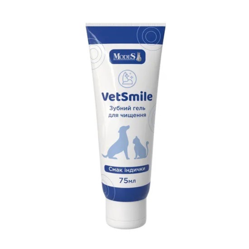 Modes VetSmile зубной гель для собак и котов со вкусом индейки, 75 мл