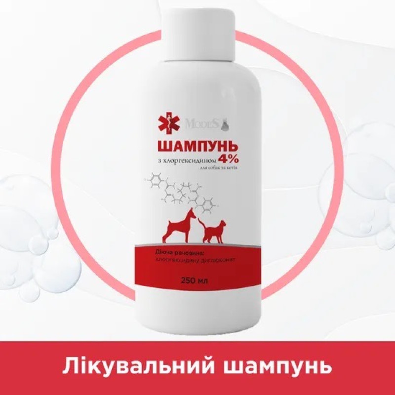 Modes антибактериальный шампунь с хлоргексидином 4% для собак и котов, 250 мл - фото 2