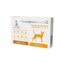Квадромидас - C противопаразитарные таблетки для котов весом 0.5-2 кг