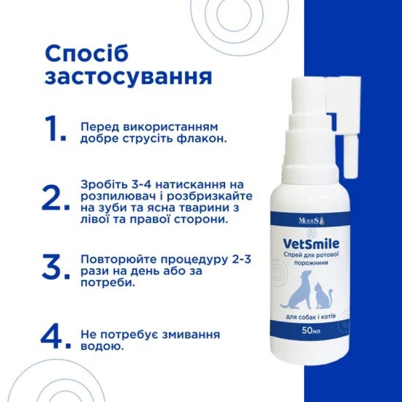 Modes VetSmile спрей для ухода за зубами собак и котов, 50 мл - фото 2