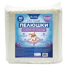 Modes PetSanit одноразові пелюшки для собак з ароматом лаванди, 90 х 60 см, 30 шт