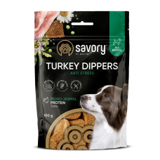 Savory Dippers Anti Stress Turkey заспокійливі ласощі для собак, 100 г