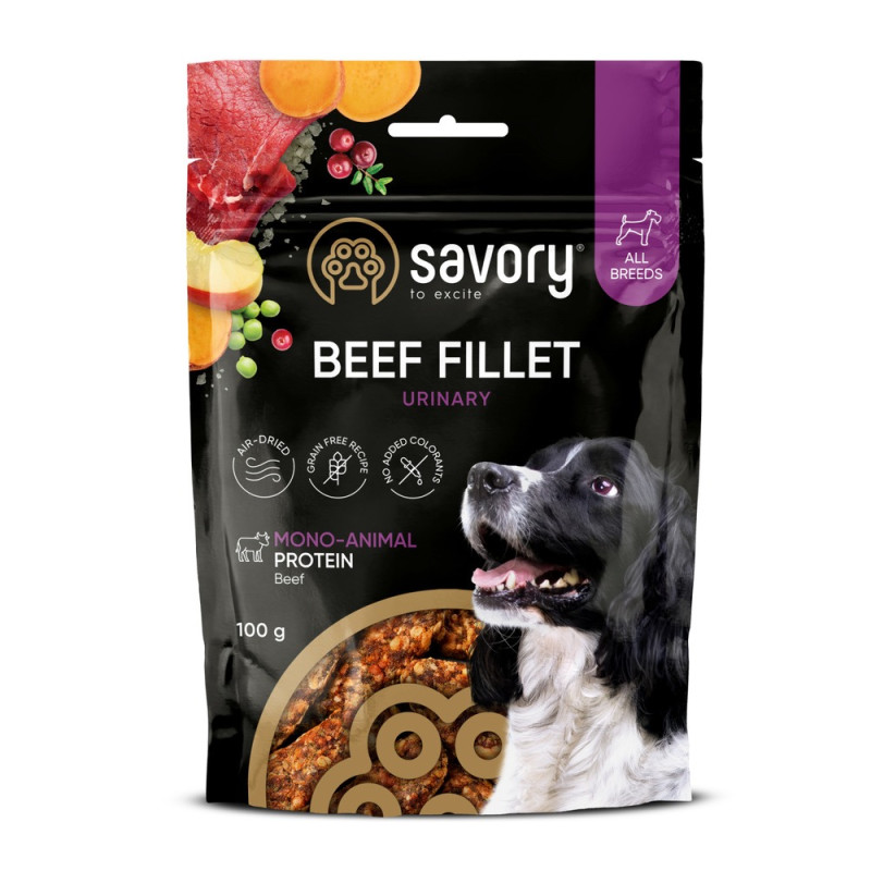 Savory Fillet Urinary Beef ласощі для собак для профілактики СКХ, 100 г
