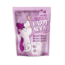 Happy Nova силикагелевый наполнитель для кошачьего туалета с ароматом лаванды, 3.8 л