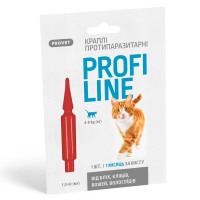 Provet Profiline краплі від бліх, кліщів та вошей для котів 4-8 кг, 1 піп