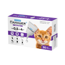 Супериум Панацея противопаразитарные капли на холку для котов 0.5-4 кг, 1 пип