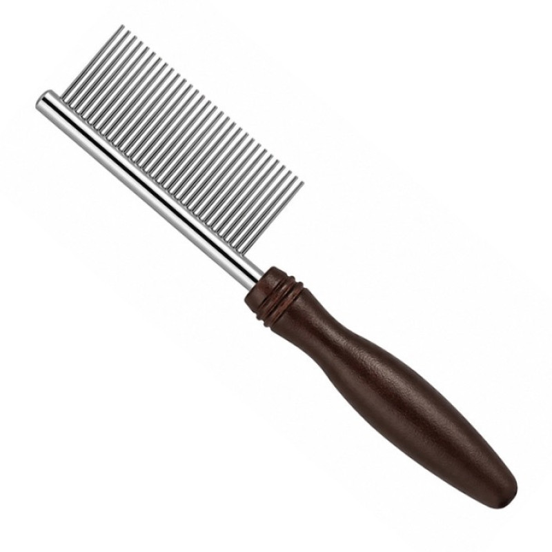 DoggyMan NSD Fine Teeth Comb гребінець з дрібними зубцями та ручкою для собак