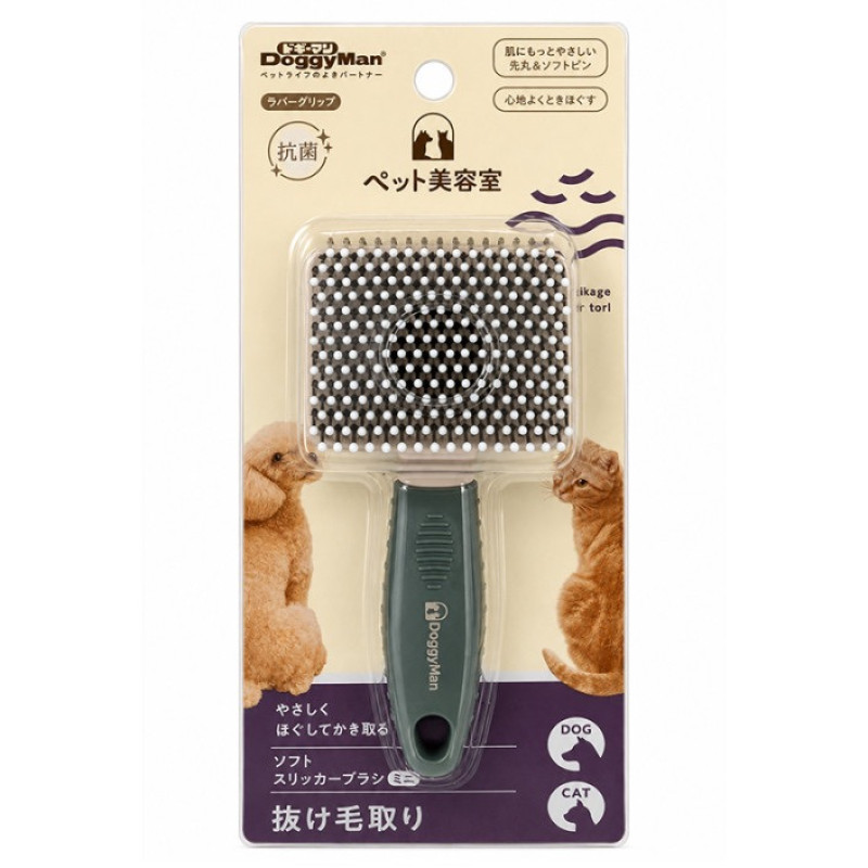 DoggyMan BS Soft Slicker Brush мягкая пуходерка для собак и котов, S - фото 4