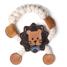 DoggyMan Leather Lion With Rope іграшка для собак, 15 см