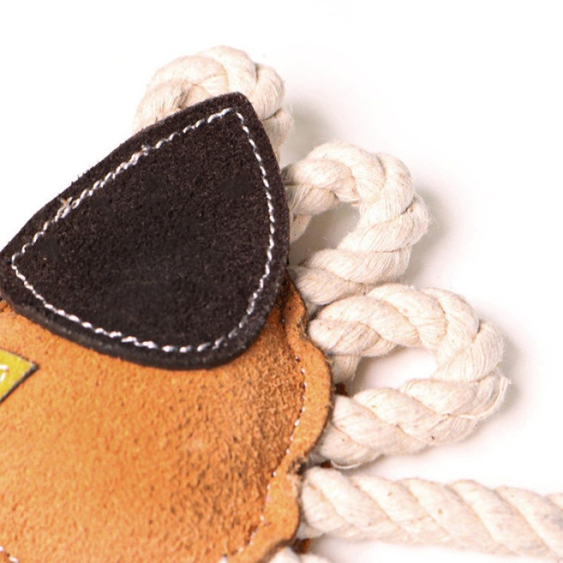 DoggyMan Leather Chicken With Rope игрушка для собак, 21 см - фото 3