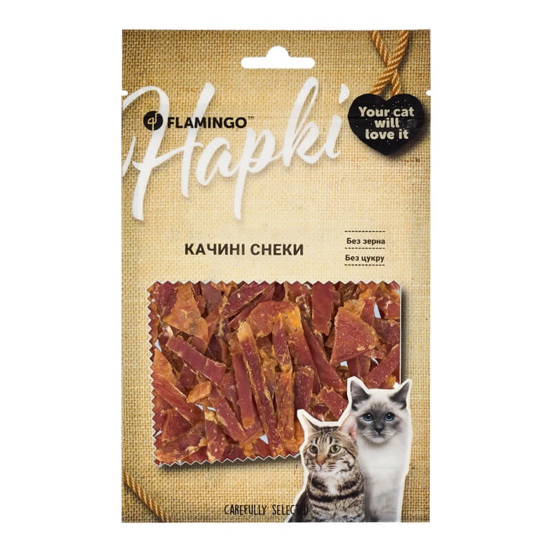 Flamingo Duck Chips лакомство для котов с уткой, 50 г