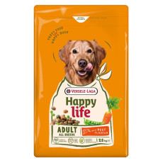 Happy Life Adult With Beef сухой корм для собак с говядиной 2.5 кг
