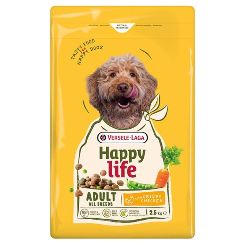 Happy Life Adult With Chicken сухой корм для собак с курицей 2.5 кг