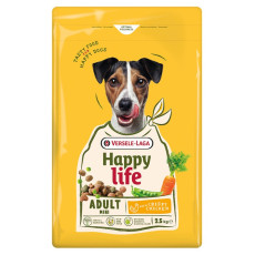 Happy Life Adult Mini With Chicken сухий корм із куркою для собак малих порід, 2.5 кг