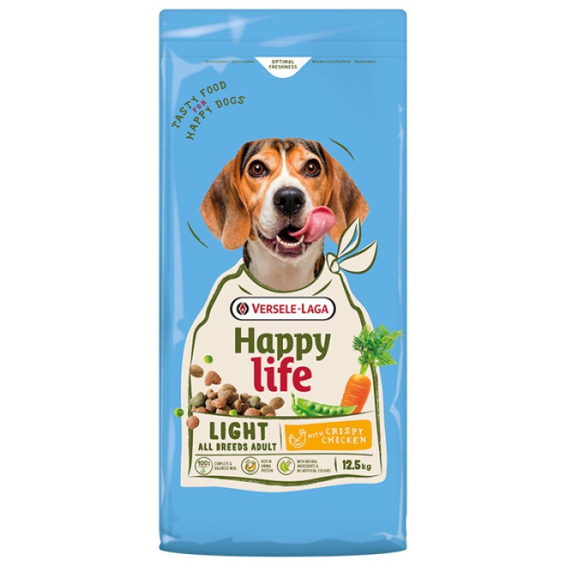 Happy Life Adult Light With Chicken сухой корм для собак с лишним весом, 12.5 кг