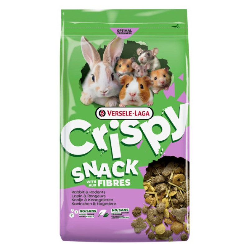 Versele-Laga Crispy Snack Fibres корм-лакомство для грызунов, 550 гр