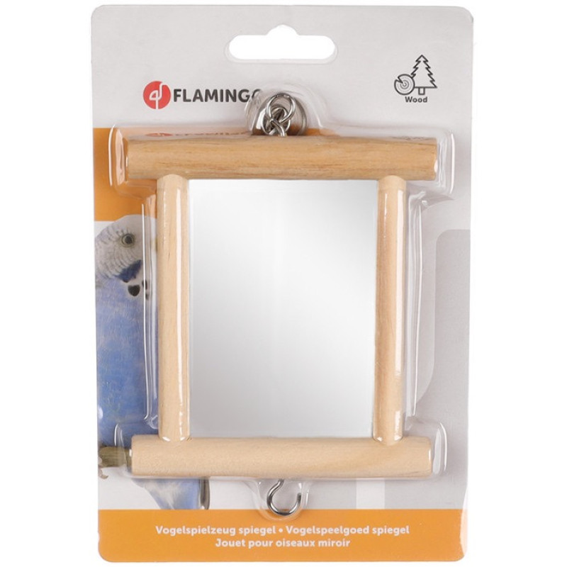 Flamingo Wooden Mirror игрушка для птиц - фото 2